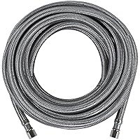 Certified Appliance Accessories Ice Maker Water Line, 25 Feet, PVC Core with Premium Braided Stainless Steel