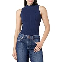 The Drop Women's Karolina Sleeveless Ribbed Mock-Neck Sweater