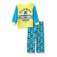 DC Comics Boys' Toddler Batman 2-Piece Pajama Set, Night Hero, 2T