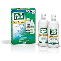 Replenish Multi-Purpose Disinfecting Solution with Lens Case, Twin Pack, 10-Fluid Ounces Each - 2 Count(Pack of 1)