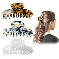 3 Pack Hair Claw Clips for Women, Nonslip Hair Clips for Thick Thin Hair, Strong Hold Jaw Clips Hair Clamps Hair Styling Accessories (Leopard-2)