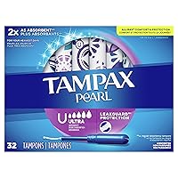 Pearl Tampons Ultra Absorbency with Leakguard Braid, Unscented, 32Count