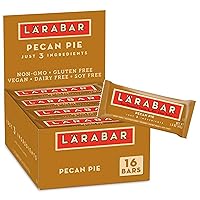 LÄRABAR Pecan Pie, Gluten Free Vegan Fruit & Nut Bar, 1.6 oz Bars, 16 Ct