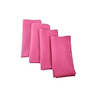 LA Linen 4-Pack Poly Blend Napkin - Soft Cloth Napkins - Washable Reusable Napkins - Stain and Wrinkle Resistance – Dinner Napkins – Wedding Napkins – Napkins for Parties - 18x18 - Hot Pink