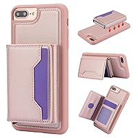 Cell Phone Flip Case Cover 2-in-1 Detachable Compatible With iPhone 6 Plus/7 Plus/8 Plus Wallet case with Credit Card Holder-10 Card Slots【RFID Blocking】,Magnetic Case PU Leather Protective Cover Wome