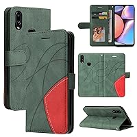 Compatible with Samsung Galaxy A10S Leather Wallet Case, Card Slot Holder Flip Phone Case Compatible with Samsung Galaxy A10S Case Wallet Men’s And Women’s Shockproof Four-color Phone Case ( Color : G