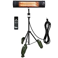 DR-338 Carbon Infrared Patio Heater with Tripod, Black, 23x40 Inches