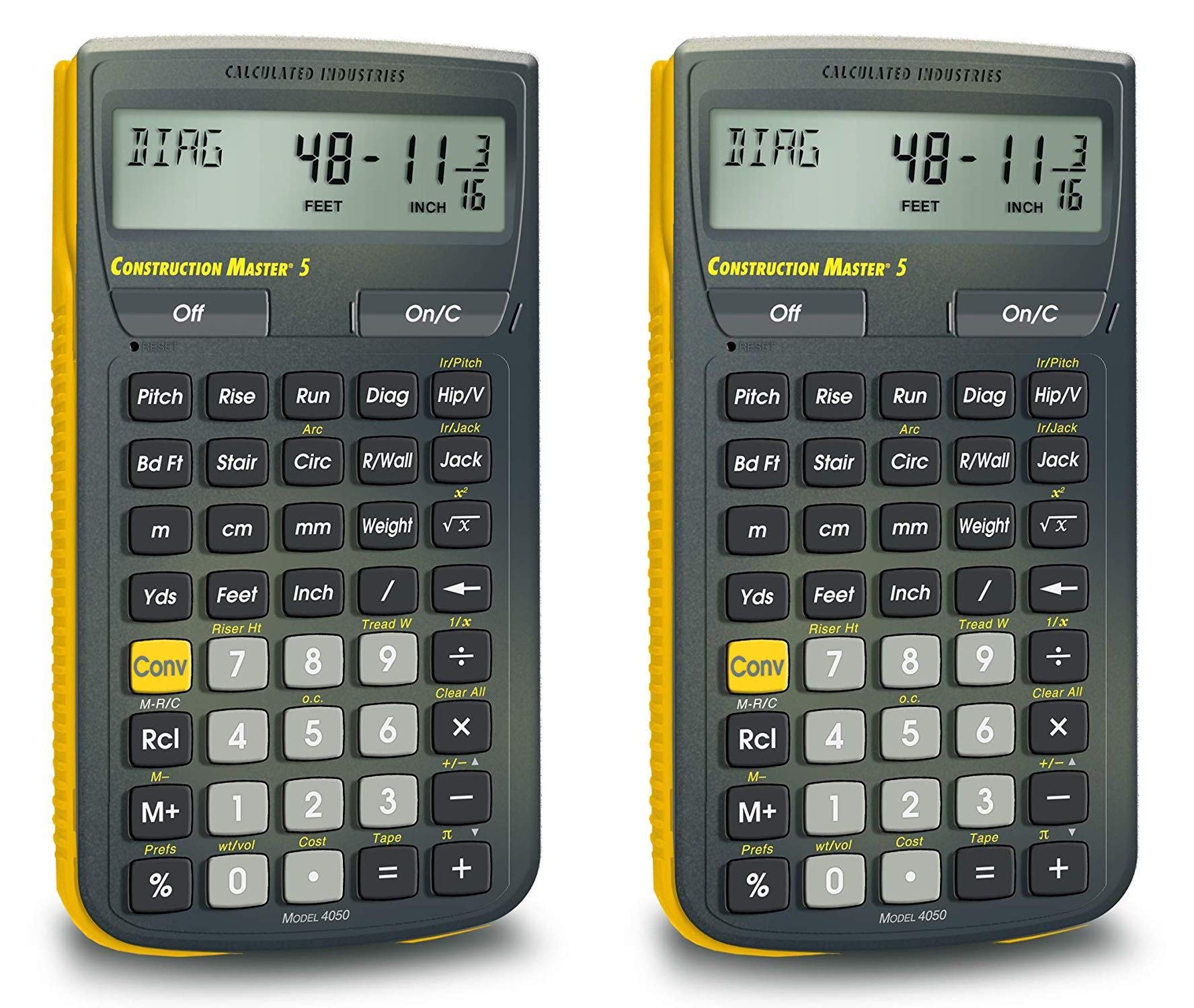 Calculated Industries 4050 Construction Master 5 Construction Calculator Pack of 2