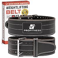 Weight Lifting Belt (5mm Thick) - Leather Weight Lifting Belt for Women & Men - Functional Support Weight Belt - Gym Belt for Weightlifting, Powerlifting & Deadlifts | Adjustable Weightlifting Belt