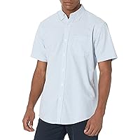 Amazon Essentials Men's Regular-Fit Short-Sleeve Pocket Oxford Shirt