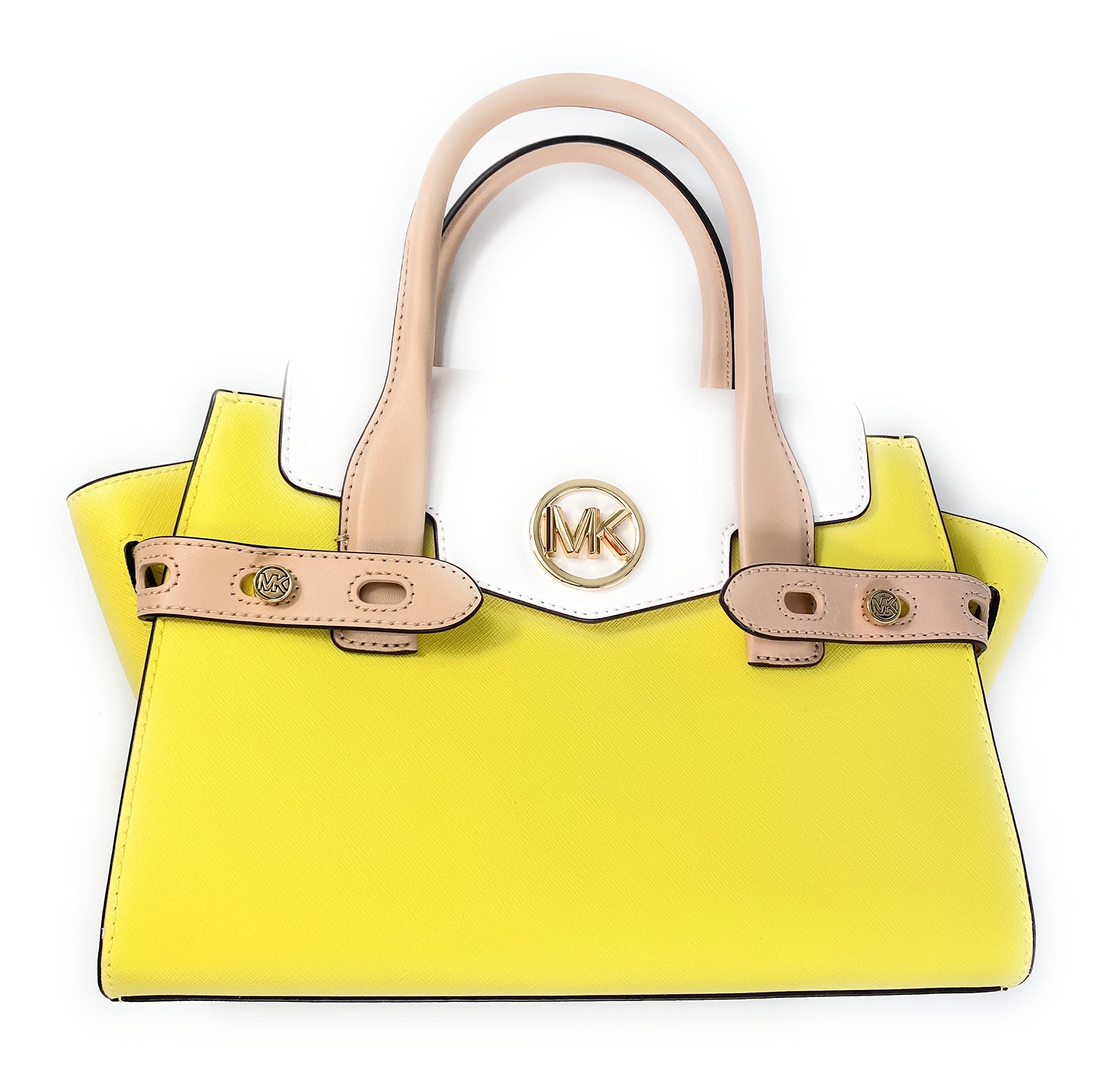 Michael Kors Carmen Small ColorBlock Saffiano Leather Belted Satchel   Kelly Hàng Mỹ