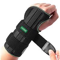 Wrist Brace for Carpal Tunnel Relief Night Support for Women Men, Maximum Support Hand Brace with 3 Stays, Adjustable Wrist Support Splint for Left Hand for Tendonitis, Arthritis Sprains - Left S/M