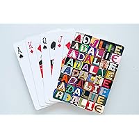 ADALIE Personalized Playing Cards featuring photos of actual sign letters