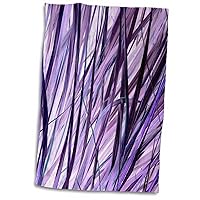 3D Rose Print of Purple Swaying Grasses Hand Towel, 15