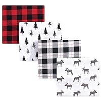 Hudson Baby Unisex Baby Cotton Flannel Receiving Blankets, Moose, One Size
