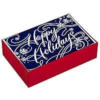 Hallmark Holiday Boxed Cards, Happy Holidays (40 Cards with Envelopes)