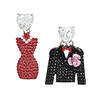 Betsey Johnson Womens Going All Out Mismatch Earrings