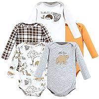 Hudson Baby unisex-baby Cotton Long-sleeve Bodysuits