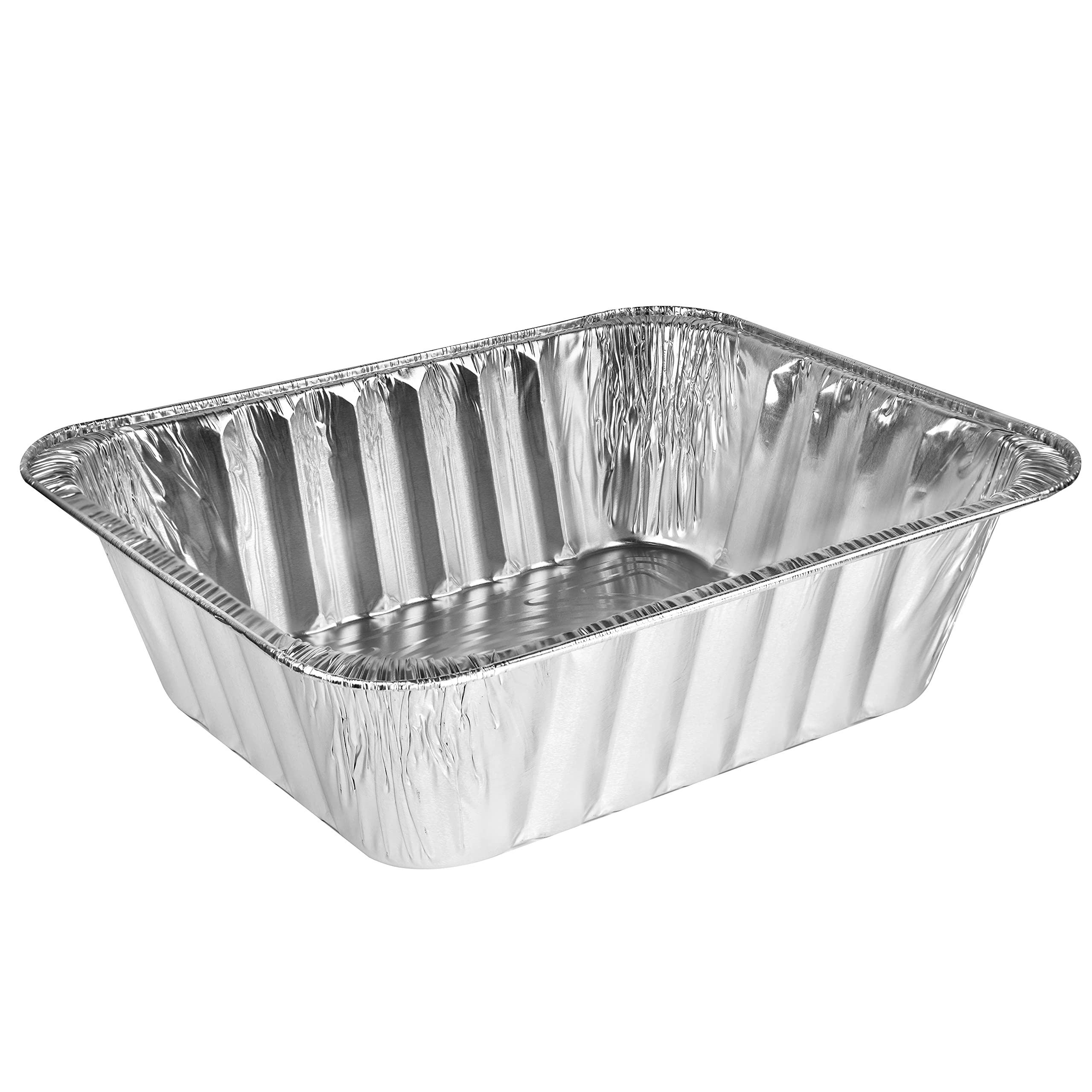 NYHI 9'' x 13 ” x 4'' Aluminum Foil Pans (20 Pack) | Durable Disposable Grill Drip Grease Tray | Half-Size Extra Deep Steam Pan and Oven Buffet Trays | Food Containers for Catering, Baking, Roasting