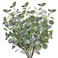 6Pcs Artificial Eucalyptus Leaves Stems, 25