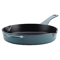 Ayesha Curry Enameled Cast Iron Skillet/Fry Pan with Pour Spouts, Skillet (10