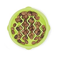 Catstages Kitty Slow Feeder Cat Bowl, Green