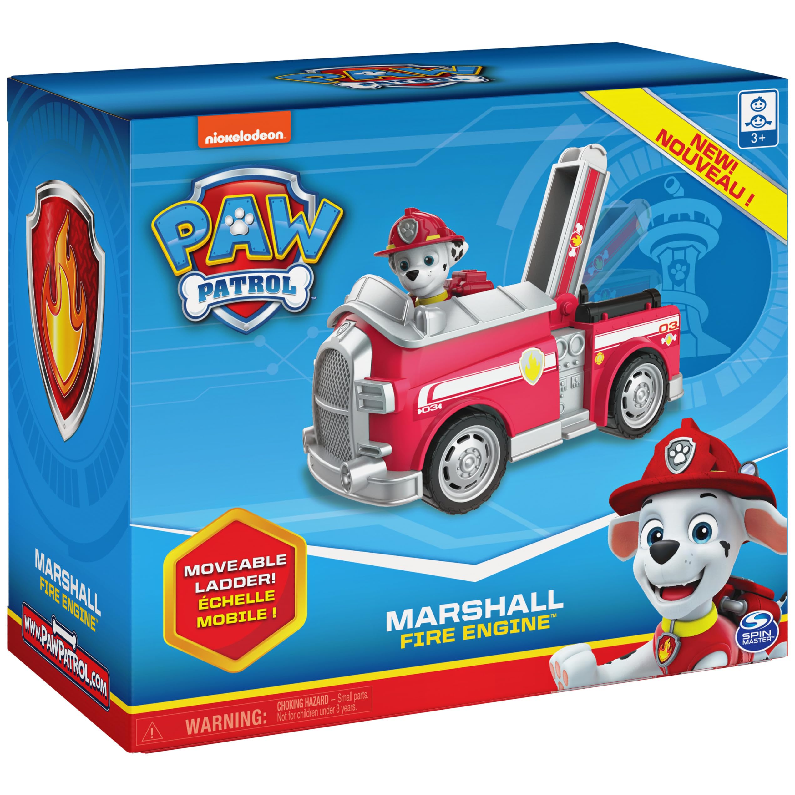 Paw Patrol, Marshall’s Fire Engine Vehicle with Collectible Figure, for Kids Aged 3 and Up