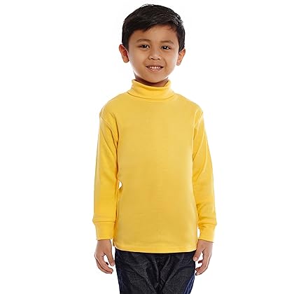 Leveret Girls Boys & Toddler Solid Turtleneck 100% Cotton Kids Shirt (2 Toddler-14 Years) Variety of Colors