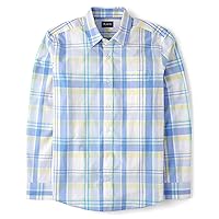 The Children's Place Men's Dad & Son Matching Long Sleeve Button Up Shirt