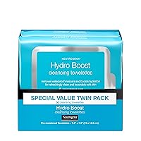 Neutrogena Hydroboost Facial Cleansing & Makeup Remover Wipes With Hyaluronic Acid, Twin Pack, 25 Ct, 25 count (Pack of 4)
