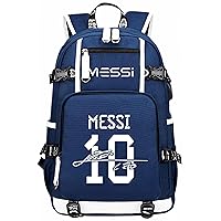 BOLAKE Sturdy Football Star Bookbag Multifunction Messi Graphic Laptop Bag-Lightweight Backpack for Travel,Outdoor