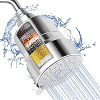 Filtered Shower Head, 3 Modes High-Pressure ShowerHead, 15 Stage Shower Filter for Hard Water Removes Chlorine and Harmful Substances - Showerhead Filter High Output
