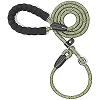 iYoShop 6 FT Durable Slip Lead Dog Leash with Padded Handle and Highly Reflective Threads, Dog Training Leash, (Medium/Large, 35~120 lbs., Military Green)