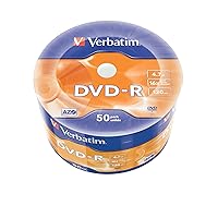 Verbatim 43788 DVD-R 4.7 GB 16x 50 mm Wrap Spindle Silver