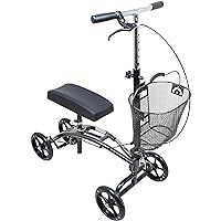 Carex Knee Walker Scooter for Injury of Foot with Comfortable Padding - Steerable Knee Scooter for Foot Injuries with Hand Brake - Crutch Alternative