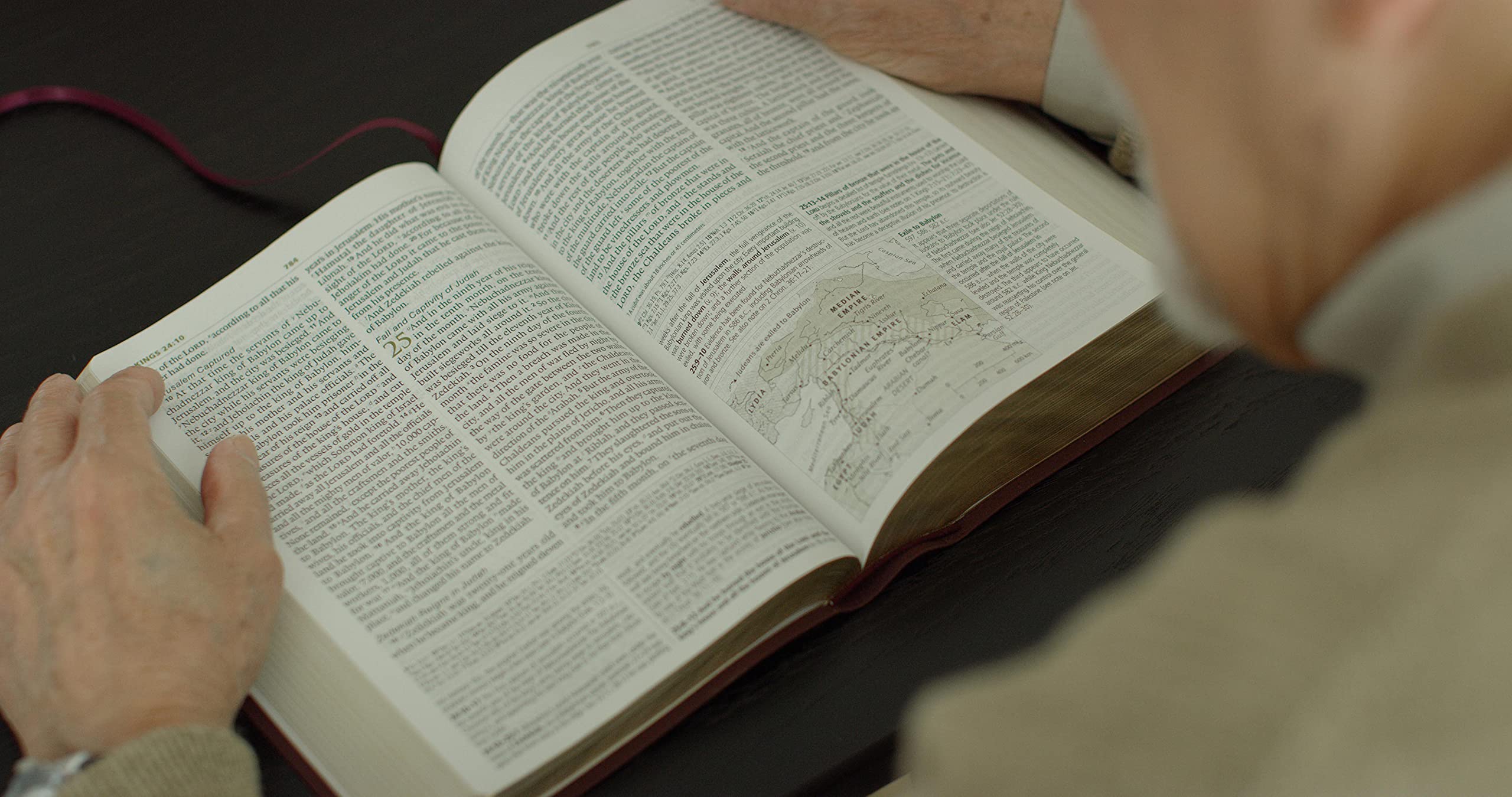 ESV Study Bible, Large Print (Bonded Leather, Burgundy)
