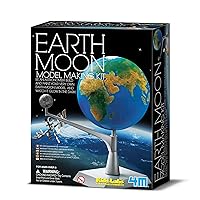 4M Kidzlabs Earth & Moon Model Kit – STEM Toys Science Lab DIY Orbit Planetarium Educational Gift