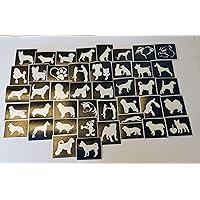 10 x Dog Stencils for Etching on Glass (Mixed) Pug Alsatian Westie Labrador Husky Greyhound