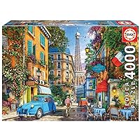 Educa - The Old Streets of Paris - 4000 Piece Jigsaw Puzzle - Puzzle Glue Included - Completed Image Measures 53.5