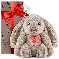 Bedtime Baby Soother with Cry Activated Sensor, Plush Stuffed Animal for Newbor with Cry Activated Sensor, Plush Stuffed Animal for Newborn Infants - Bunny and Bear, Non-Rechargeable (2 Pcs)