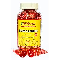 Ashwagandha Stress Relief Gummies with Vitamin D for Natural Mood Support, Stress, Focus, and Energy Support Supplement (Sugar Free) - 60 Gummies(Pack of 1)