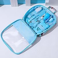Baby Healthcare and Grooming Kit, 13 in 1 Baby Grooming Tools Newborn Nail Set- Portable Baby Safety Set with Combs/Nail Clippers/Nasal Aspirator/thermometers/Spoons/droppers/Nail Files