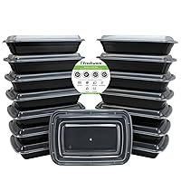 Freshware Meal Prep Containers [15 Pack] 1 Compartment with Lids, Food Containers, Lunch Box | BPA Free | Stackable | Bento Box, Microwave/Dishwasher/Freezer Safe, Portion Control (28 oz)