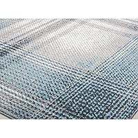 Rugs America Jaelyn JD50A Baltic Rapids Plaid Contemporary Blue Area Rug, 2'6