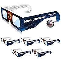Made in USA Solar Eclipse Glasses - AAS Approved 2024 CE and ISO Certified Direct Sun View Safe Eye Protection