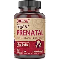 Deva Vegan Prenatal Multivitamin and Mineral - 90 Tablets, 2 pack