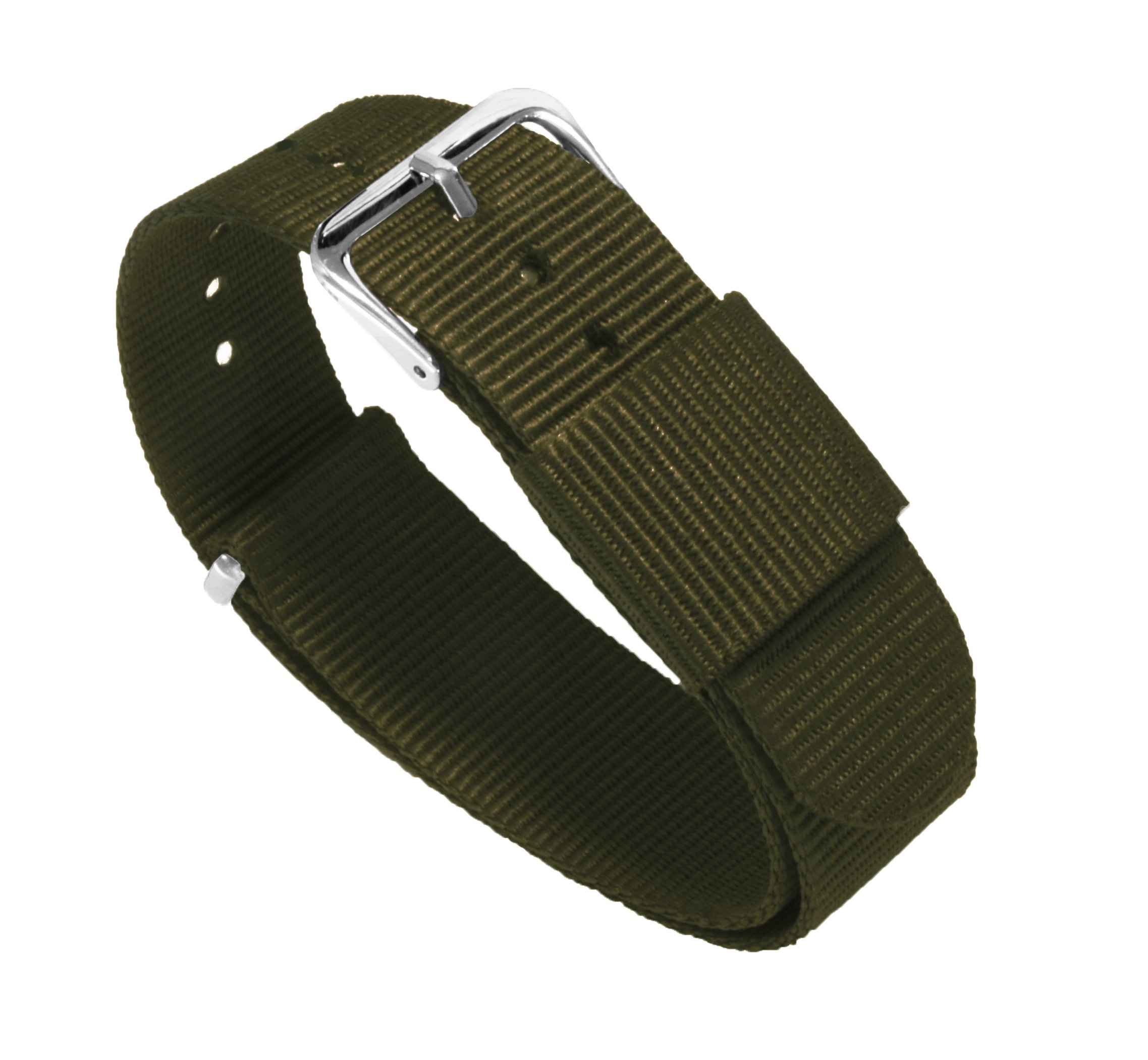 BARTON Watch Bands - Ballistic Nylon NATO® Style Straps - Choice of Color, Length & Width (18mm, 20mm, 22mm or 24mm)