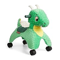 Radio Flyer Jade The Magical Dragon with Interactive Lights and Sounds, Ride On Toy for Toddlers Ages 1-3, Green Dragon Toy for Kids, Medium
