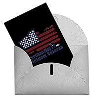 American Flag Vietnam Veteran Greeting Card Beautiful Designed Romantic Cards with Envelopes for All Occasions