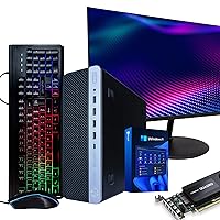 HP Workstation Desktop Computer - Editing and Design | NVIDIA Quadro K1200 4GB GPU | Intel i5 | 32GB DDR4 RAM, 1TB SSD + 4TB HDD | New 22in LCD | Wi-Fi 5G + Bluetooth | Windows 11 Pro (Renewed)